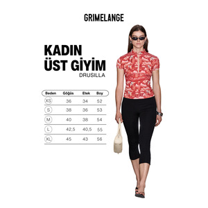 GRIMELANGE DRUSILLA Blusa de corte bajo con busto de tela estampada, suave y elástica para mujer - Product Image 6