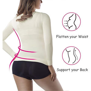 Camiseta de compresión atlética de manga larga ligera a prueba de viento Reversible para mujer, ropa deportiva de entrenamiento de gimnasio de secado rápido personalizada - Product Image 2