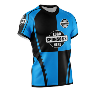 Nuevo Diseño de Camiseta de Rugby con Diseño Sublimado en Negro y Verde, Conjuntos Transpirables de Secado Rápido, Antibacterianos, con Logotipo y Talla Personalizados - Product Image 5