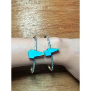 Bracelet manchette tendance Donovan Skeets Kingman en turquoise et argent sterling - Product Image 5