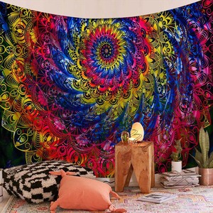 Tapiz estampado bohemio para colgar en la pared, tapiz grande con estampado personalizado de Mandala bohemio - Product Image 6