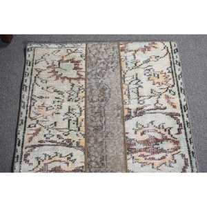 2.3x3.5 ft Turkish Rug, <b>Brown</b> Floral Vintage Rug <b>Wool</b> - Product Image 4