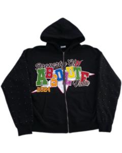 เสื้อผ้าแนวสตรีทผ้าเฟรนช์เทอร์รี่มีซิปสีจางมีฮู้ดสำหรับผู้ชายผู้หญิง - Product Image 1