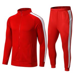 Chándal personalizado al por mayor para hombre, conjunto de dos piezas, ropa deportiva, chaqueta y pantalones con rayas laterales, ropa de gimnasio para entrenamiento y fitness - Product Image 4