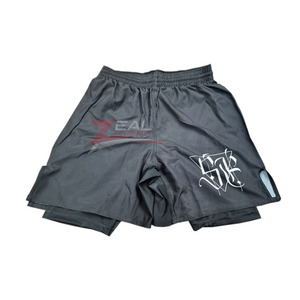 Custom Hybrid <b>Shorts</b> Double Layer 2 in 1 <b>Shorts</b> <b>Mma</b> Grappling Bjj <b>Shorts</b> Sublimation Printing Microstretch Made in Pakistan - Product Image 1