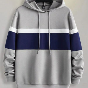 Sudadera con Capucha Oversize de Forro Polar Transpirable para Invierno, con Estampado Digital y Bordado con Cuentas, en Poliéster/Algodón - Product Image 1