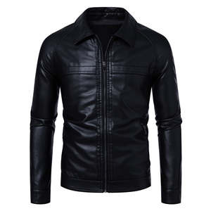 Chaqueta de cuero de piel de oveja auténtica para hombre de primavera transpirable High Street felpa versátil de moda con tinte liso talla XL - Product Image 4