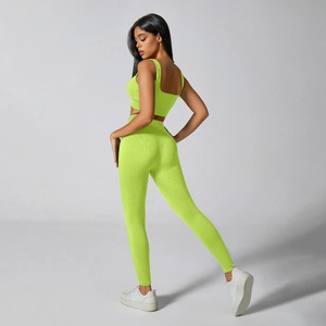 Mallas para mujer Leggings de yoga acanalados Medias deportivas Mujeres Pantalones de Yoga de punto sin costuras Blanco Femme Gym Leggings Skinny Workout - Product Image 4