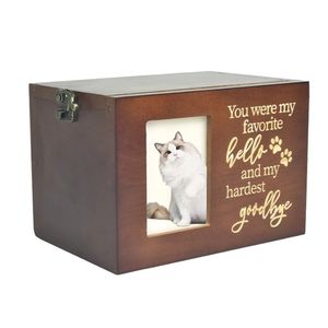 Custom Made Modern Luxury Handmade Bamboo Wooden Eco Friendly Engraved Pet Urn Cremation Ashes <b>Memorial</b> <b>Box</b> - Product Image 4