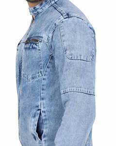 Chaqueta vaquera con cremallera y estilo informal para hombre a la moda, venta al por mayor, chaqueta vaquera de calle alta Vintage a la moda para exteriores de talla grande - Product Image 6