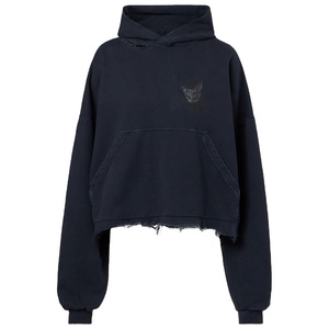 Sudadera con capucha ligera 100% algodón ODM para mujer con logotipo frontal-Casual cómoda para todo tipo de clima - Product Image 1