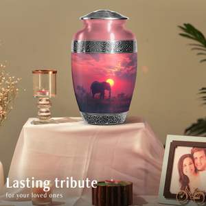Urnas de elefante para cenizas humanas Urna para cenizas Urnas de cremación masculinas y femeninas adultas para mujeres Urnas funerarias para hombres adultos Tamaño personalizado - Product Image 5
