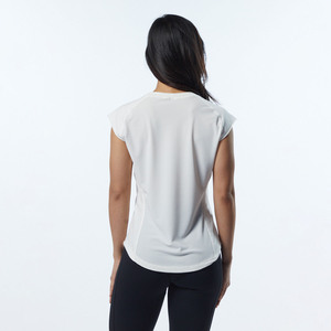 ประสิทธิภาพ Fit 95% ผ้าฝ้าย 5% สแปนเด็กซ์หมวกแขน Raglan รูปลูกเรือคอผู้หญิงหรูหราสีเขียวกางเกง Scoop Hem - Product Image 3