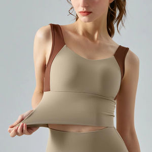 Sujetador deportivo de alta calidad para mujer con cremallera sin costuras transpirable de talla grande, algodón/fibra de bambú - Product Image 6