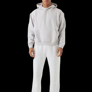 Sweat à capuche en coton de haute qualité avec logo personnalisé imprimé en relief, pull thermique uni, épaules tombantes, coupe ample, taille plus, polaire d'hiver - Product Image 1