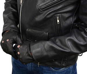 ถุงมือหนังแพะแท้สำหรับผู้ชายถุงมือขับรถกลางแจ้งรถใช้ได้ทุกวันมีคุณสมบัติหน้าจอสัมผัส - Product Image 6