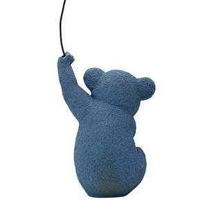 Escultura decorativa de koala azul colgante de la pared, figura de animal juguetona, adorno moderno para el interior del hogar sobre pared de ladrillo blanco - Product Image 5