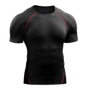 New Stylish Design Wholesale Rash Guard Premium Slim Fit Breathable Jogging Wear Top Quality Short Sleeves Gym Shirts - Product Image 2