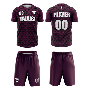 Vente en gros Tenue de football personnalisée pour hommes et femmes, uniforme en polyester respirant avec impression du nom et du numéro de l'équipe, vêtements de football unisexes - Product Image 4