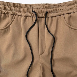 Pantalones Cargo ligeros de alta calidad Unisex, secado rápido, logotipo personalizado, cintura elástica, decoración Vintage, planos, Fitness, deportes, hombres - Product Image 5