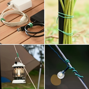 2,5mm * 10m Jardín Jardinería Amarre Alambre Escalada Rosas Vides Soportes Flores en forma de maceta Soporte <span class=keywords><strong>Bosque</strong></span> Fijación Plantas Clips - Product Image 6