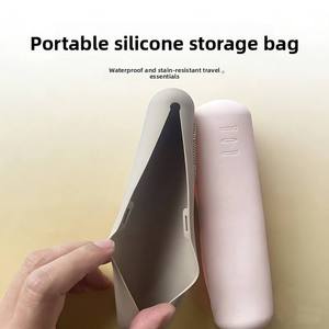 Organizador de Brochas de Maquillaje de Silicona, Moderno y Minimalista, Portátil, Impermeable, Plegable, Estuche para Lápices de Cejas, Bolsa de Almacenamiento - Product Image 3