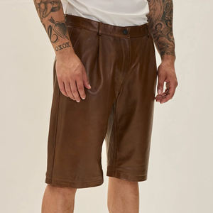 OEM ODM Service Prix de gros Shorts en cuir pour hommes Nouveauté Produit Shorts en cuir pour hommes en vente en ligne - Product Image 5