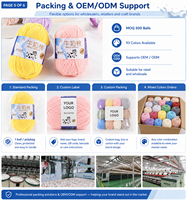 Fil à tricoter en acrylique 100% doux, 50g, 5 brins, 93 couleurs, haute ténacité, pour poupées au crochet, amigurumi, tricot pour bébé, artisanat DIY, vente en gros