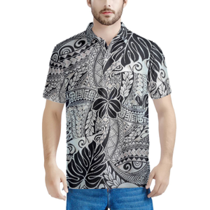 Polos de hombre de talla grande de manga corta de estilo polinesio con estampado 3D de poliéster en stock de alta calidad - Product Image 1