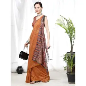 Esclusivo sari di cotone di lino morbido di alta qualità più di tendenza con bellissime stampe Bandhani produttore di moda donna dall'india