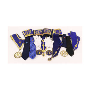 Super Intendente de obras Blue Lodge Collar Calidad fina Royal Blue Ribbon Máquina Bordado Emblema - Product Image 5