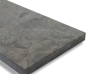 Carreaux de marbre gris de Bali, surface flammée, épaisseur 17 mm, découpe sur mesure pour usage hôtelier, salle de bain, cuisine, design moderne, marbre gris d'Indonésie - Product Image 2