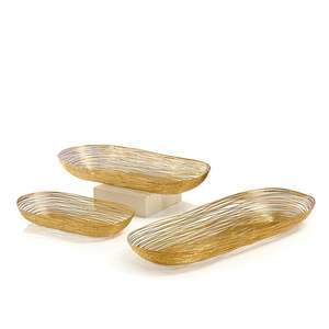 Plateau de service en bois et en métal fait à la main vaisselle élégante pour le service de nourriture de mariage nouveauté plateau de serveur de nourriture - Product Image 3