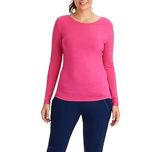 Antibacterial Scrub Shirts for Medical Professionals Women's Custom Colors High Quality Spandex Fabric Needle Detection Seamless - Product Image 3