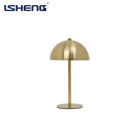 Lampe de table LED rechargeable en métal, commande tactile, lampe de chevet en forme de champignon, 3 niveaux de luminosité