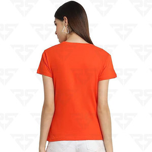 Preneum, Camiseta de algodón con cuello redondo para mujer, logotipo impreso, servicio OEM, venta al por mayor, camiseta de mujer de colores personalizados - Product Image 3