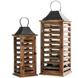 Stylish Home Decorative Wooden Hanging Lantern Exclusive Quality Wood With <b>Bronze</b> Metal Lantern Christmas Decor <b>Candle</b> <b>Holder</b> - Product Image 4