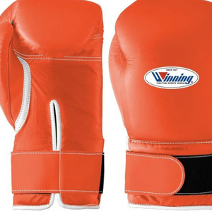Professional Orange Leather Boxing Gloves <b>Velcro</b> Wrist Training Sparring Gloves for Men and Women - Product Image 2