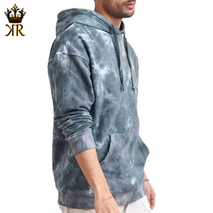 Custom High Quality 100% Cotton Wholesale Screen Printed Short Hoodie Splash Painting Men's Hoodie - Product Image 5
