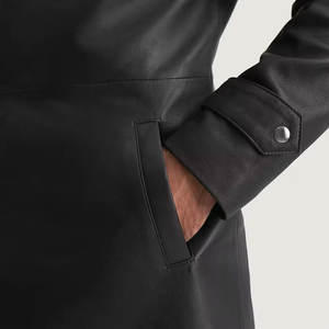 2024 nueva llegada Venta en línea Mejor Outlet Hombres Abrigo de cuero Ropa de hombre Abrigo de cuero de invierno de alta calidad - Product Image 6