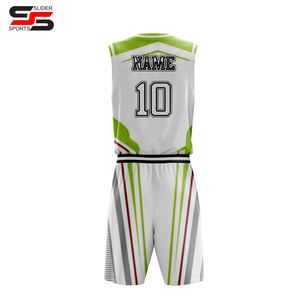 Conjunto de Uniforme de Baloncesto Personalizado, Ropa de Baloncesto Transpirable de Malla, Diseño de Uniforme de Entrenamiento, Camiseta de Baloncesto de Color para Hombre - Product Image 3