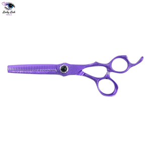 Ciseaux à cheveux professionnels en acier inoxydable de 6.5 pouces pour salon et usage domestique avec lame incurvée tranchante pour outil de beauté amincissant - Product Image 2