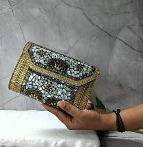 Bolso de Mano Tipo Clutch con Mosaico Clásico Hecho a Mano de Primera Calidad con Colores Mixtos para Novias y Fiestas, Precio al por Mayor para Mujeres - Product Image 6