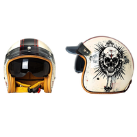 Casque de moto électrique ABS toutes saisons certifié Full Face Design Hommes Femmes New Vintage Safety First