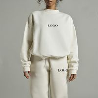 Ensembles de jogging décontractés à capuche pour femmes, en tissu non tissé, couleur unie, 100% coton