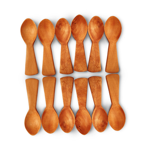 Combo de espátula de madera de Neem, Juego de 3 2 cucharas, juego de servidor de ensalada de madera, Juego de 2 utensilios de cocina únicos hechos a mano - Product Image 6