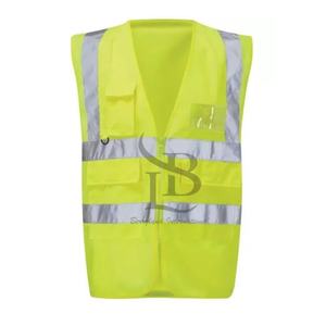 เสื้อกั๊กนิรภัยสำหรับใส่ทำงานด้านนอกสะท้อนแสงสำหรับฤดูร้อนเสื้อทำงานโลโก้ตามสั่งฉลากส่วนตัว - Product Image 3