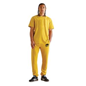 Camiseta amarilla lisa de gran tamaño para hombre de primera calidad, mezcla de algodón de ajuste holgado, logotipo personalizado, ropa informal ecológica de 180g, ropa de calle a la moda - Product Image 1