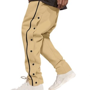 Pantalones de Baloncesto para Hombre, Transpirables, con Aberturas Laterales, Estilo Patchwork, con Botones a Presión, Ropa Deportiva Urbana, 100% Poliéster - Product Image 2