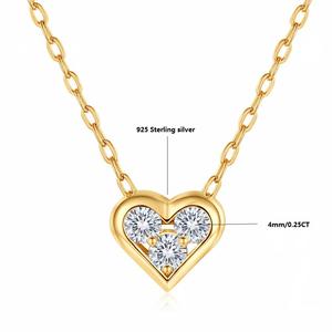 Bezel <b>Set</b> Heart Shape 0.75 CT Brilliant Cut Moissanite VVS D Color 925 Sterling <b>Silver</b> Pendant Necklace Women's Trendy <b>Jewellery</b> - Product Image 5
